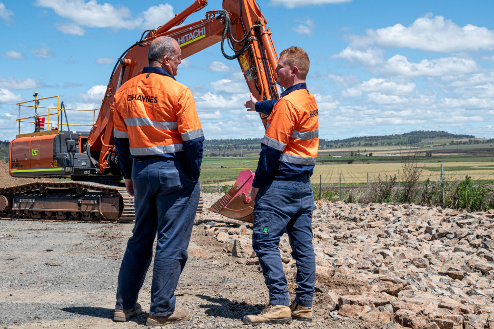 Industrial Worker with Excavator