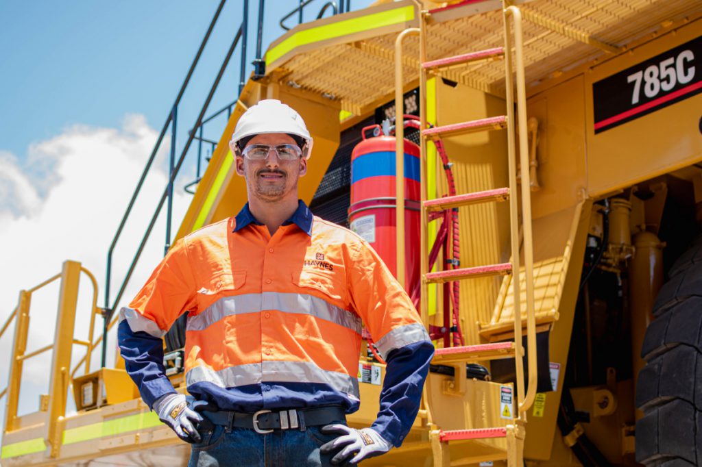 Haynes_Mining_Miner in front of truck1